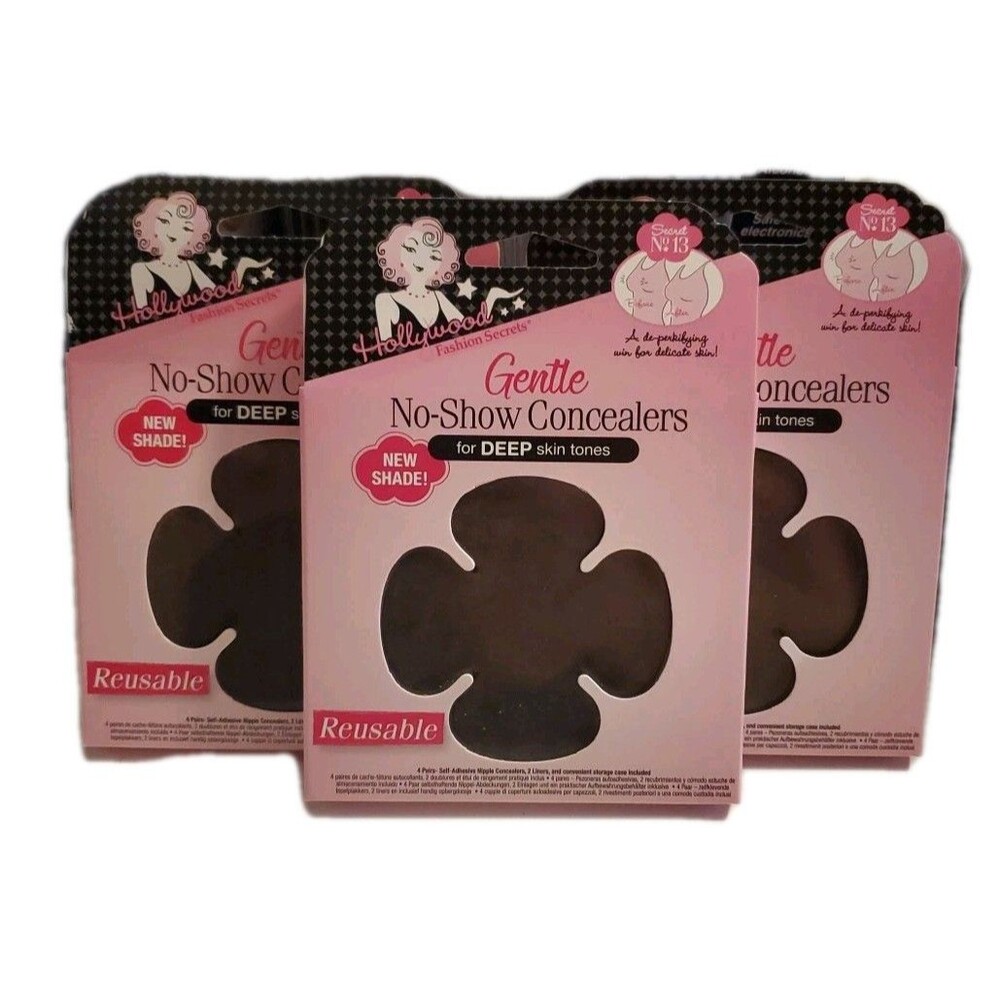 Hollywood Fashion Secrets Reusable Contour Tape Deep Skin Tones 3 Pkg 24 Pieces